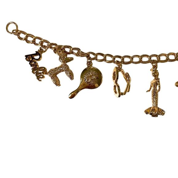 Vintage Barbie Retro Gold Charm Fashion Bracelet - Picture 3 of 8